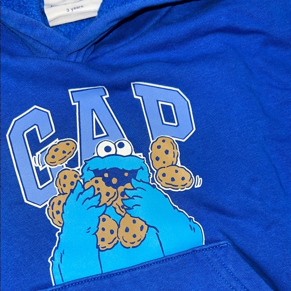 GAP Kids Blue Hoodie with Cookie Graphic - Picture 3 of 7